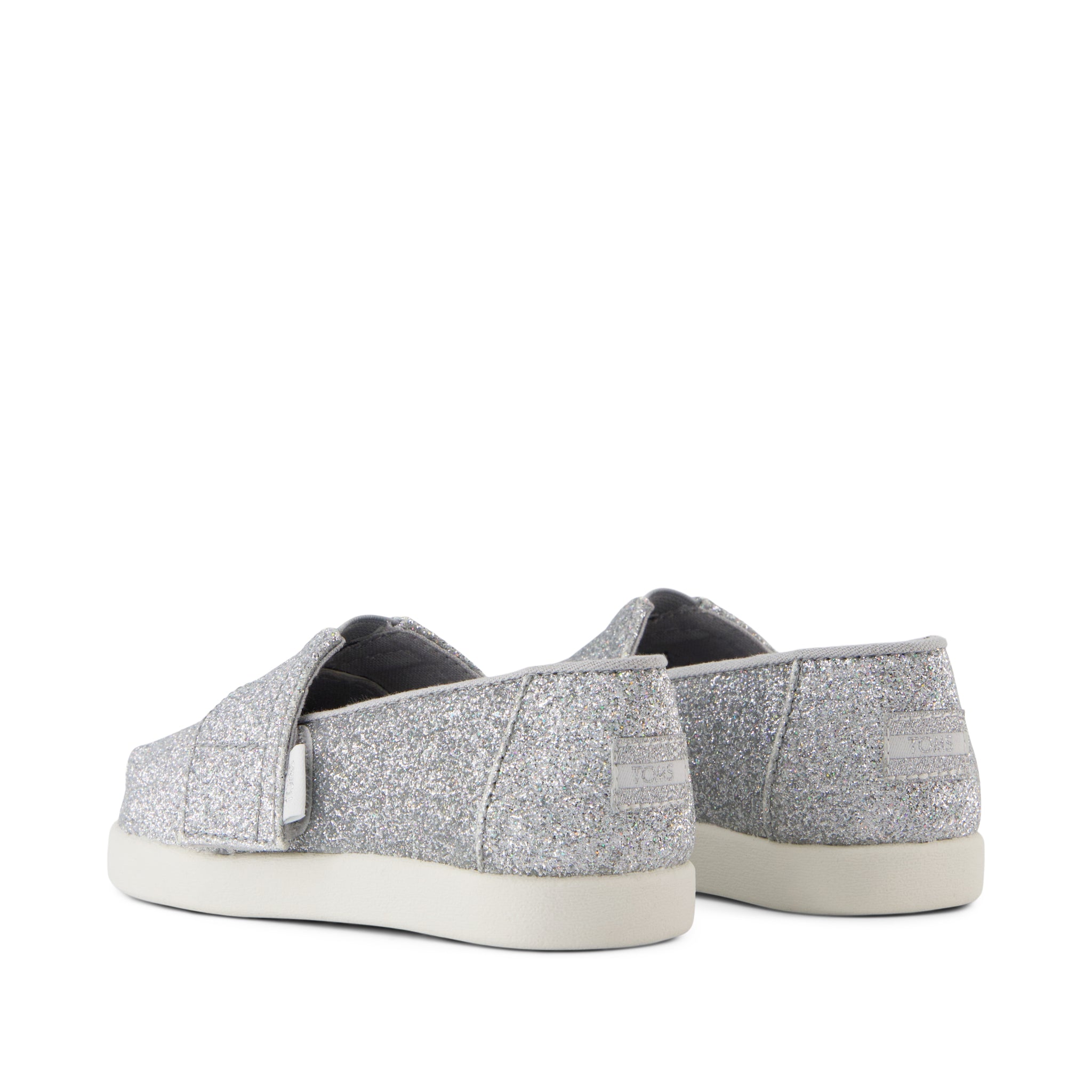 Alpargata Classic Toddler Shoe - Silver Iridescent Glimmer Back View