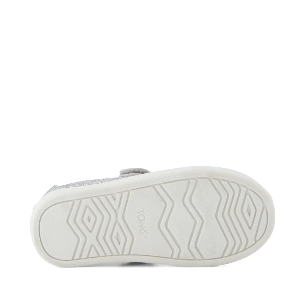 Nora Mary Jane Toddler Shoe - Silver Iridescent Glimmer Bottom Sole View