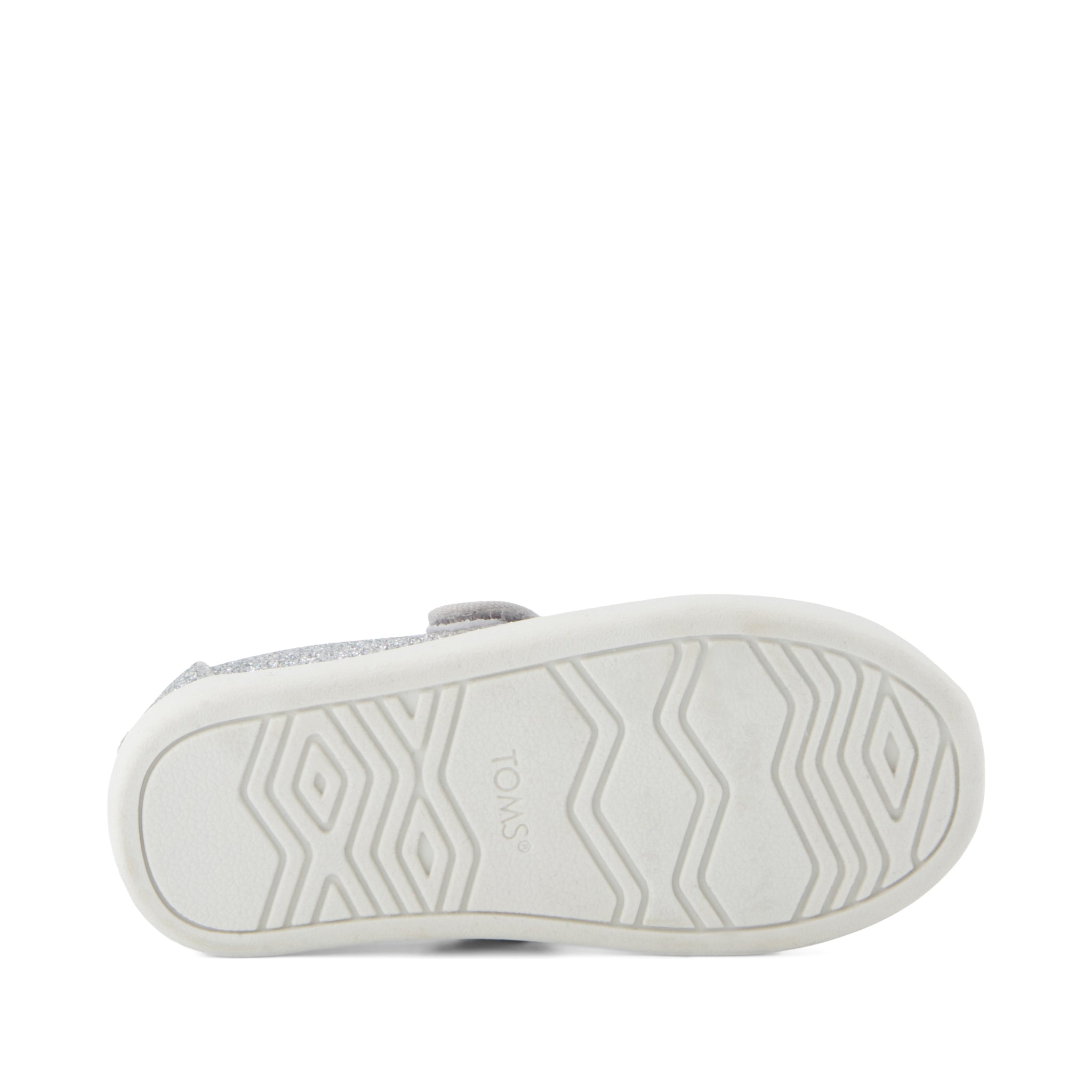 Nora Mary Jane Toddler Shoe - Silver Iridescent Glimmer Bottom Sole View