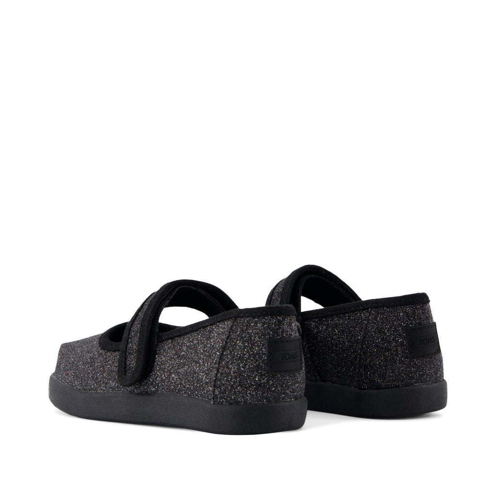Nora Mary Jane Toddler Shoe - Black Iridescent Glimmer Back View