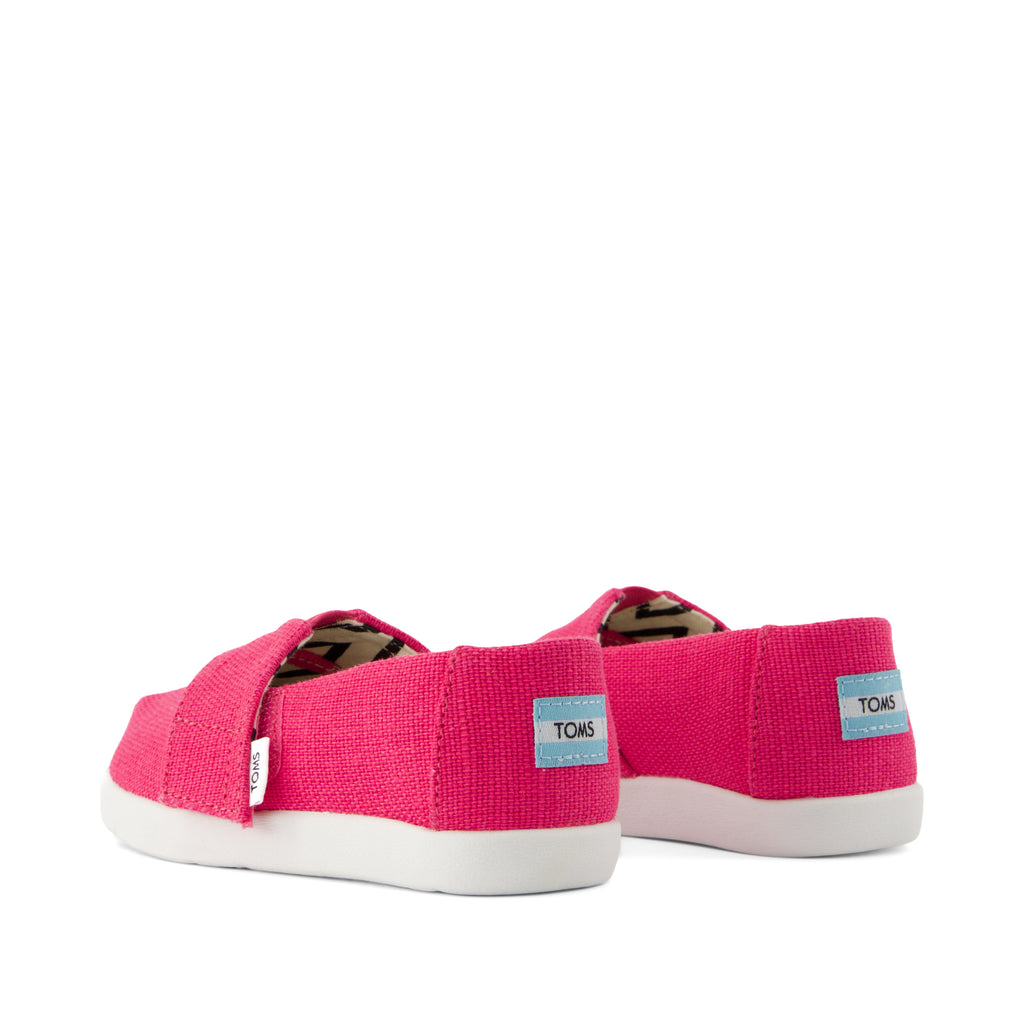 Alpargata Classic Toddler Shoe - Fuchsia Heritage Canvas Back View