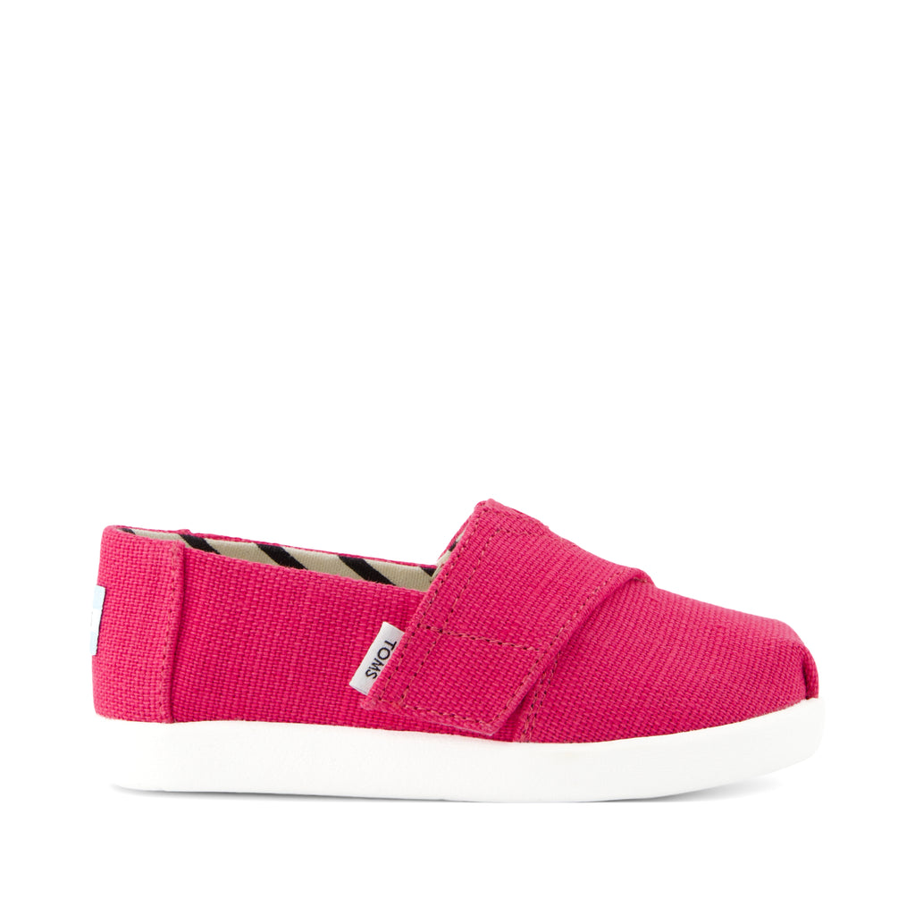 Alpargata Classic Toddler Shoe - Fuchsia Heritage Canvas Side View