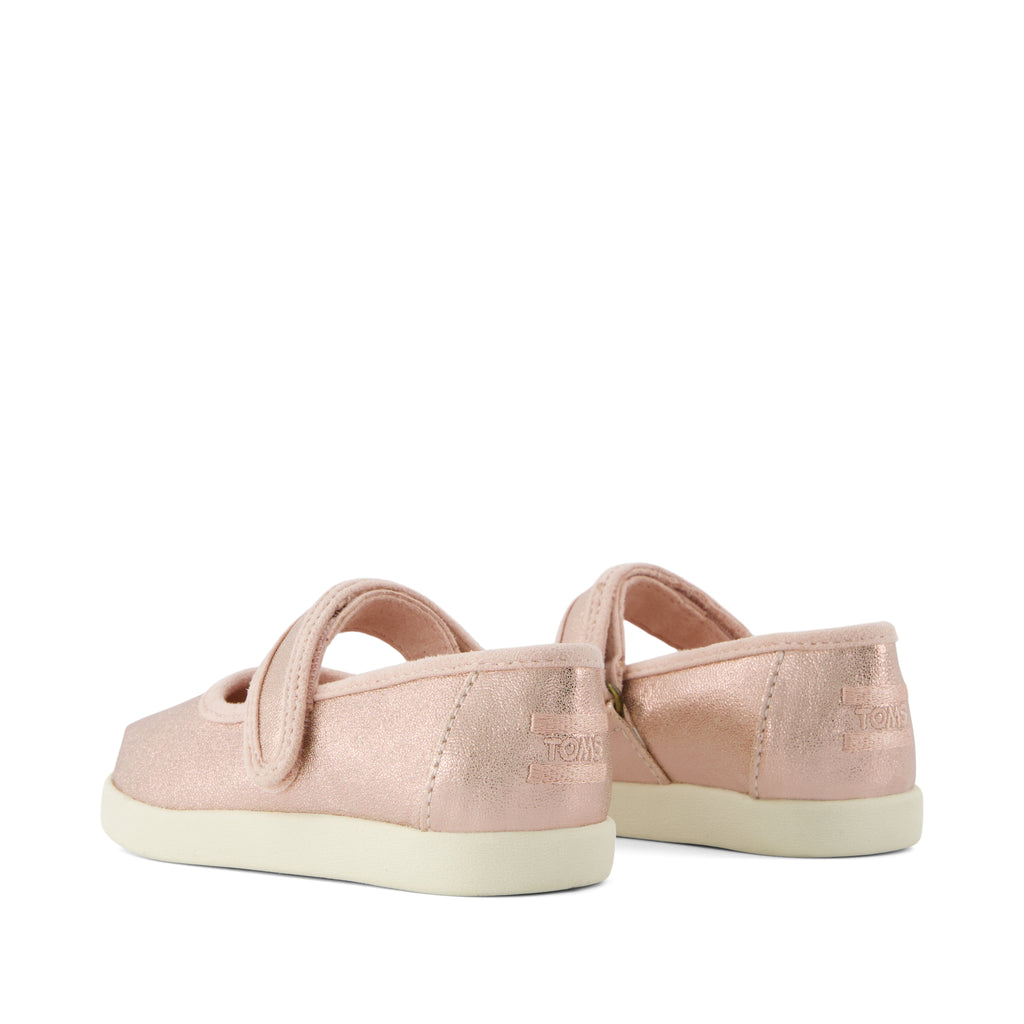 Nora Mary Jane Toddler Shoe - Rose Gold Metallic PU Back View