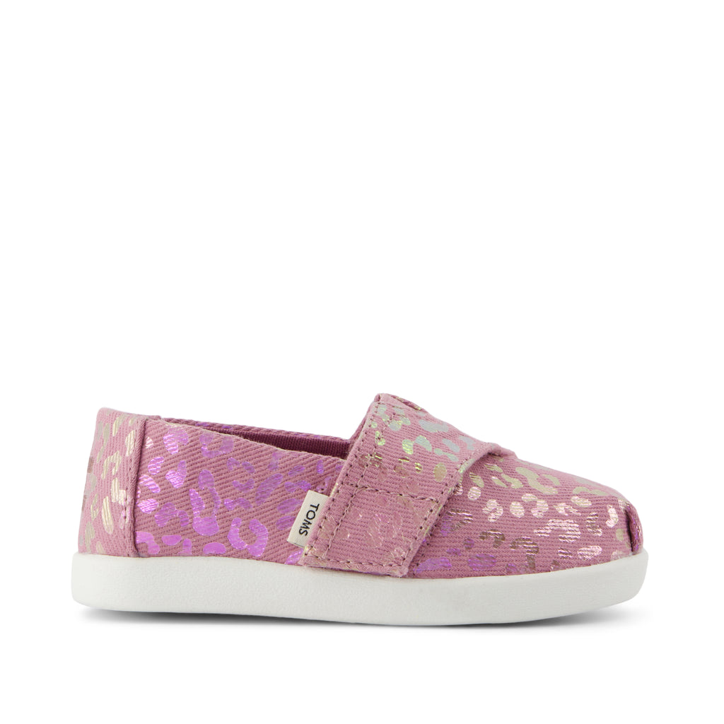 Alpargata Classic Toddler Shoe - Cosmic Pink Iridescent Leopard Side View