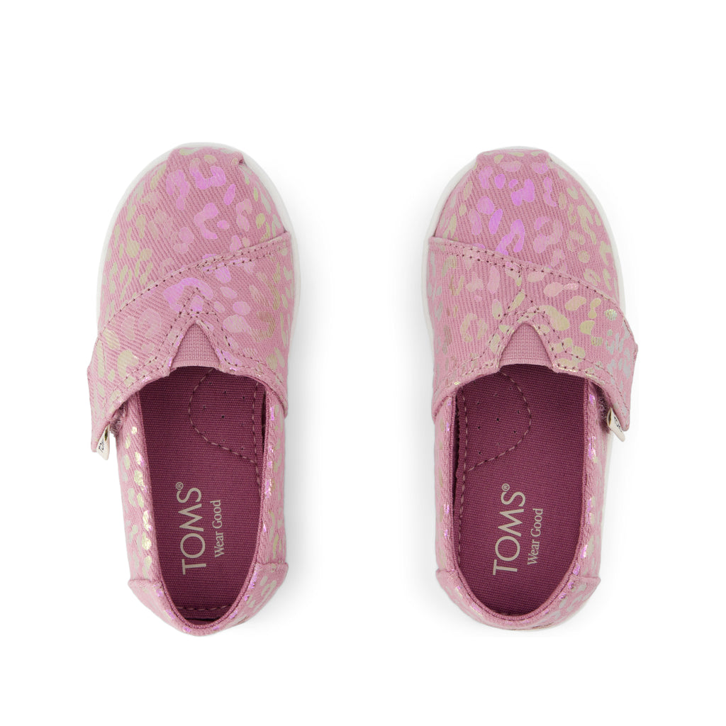 Alpargata Classic Toddler Shoe - Cosmic Pink Iridescent Leopard Top View