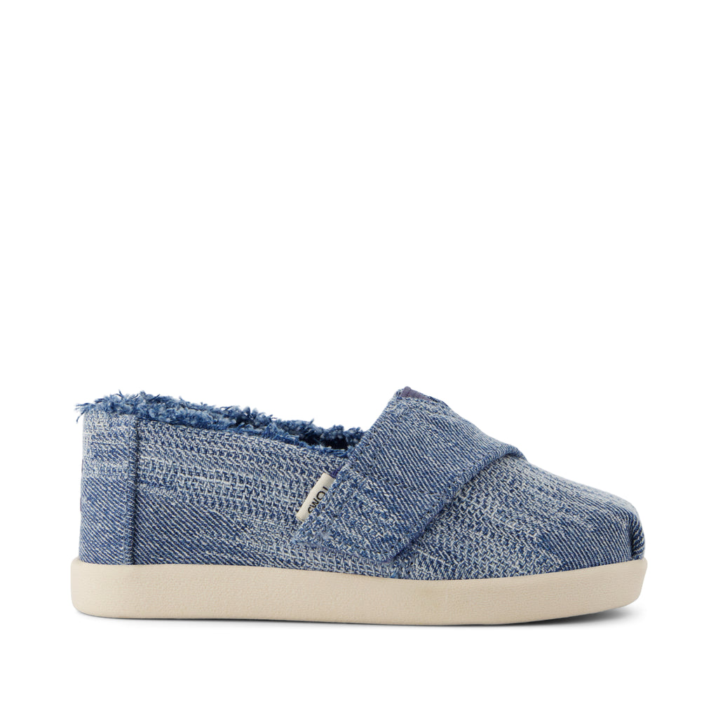 Alpargata Classic Toddler Shoe - Dark Sky Textured Denim Side View