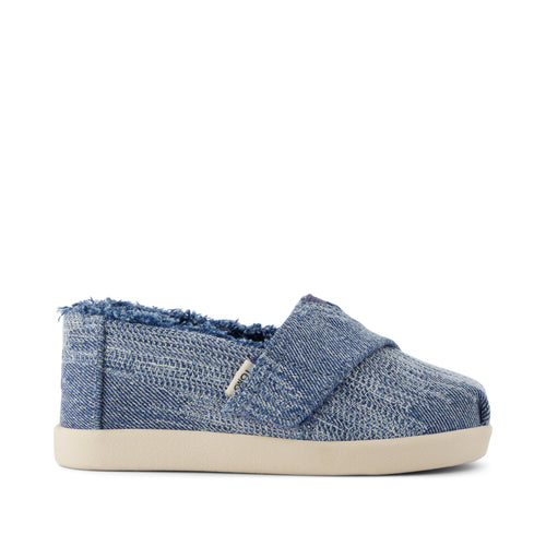 Alpargata Classic Toddler Shoe - Dark Sky Textured Denim Side View