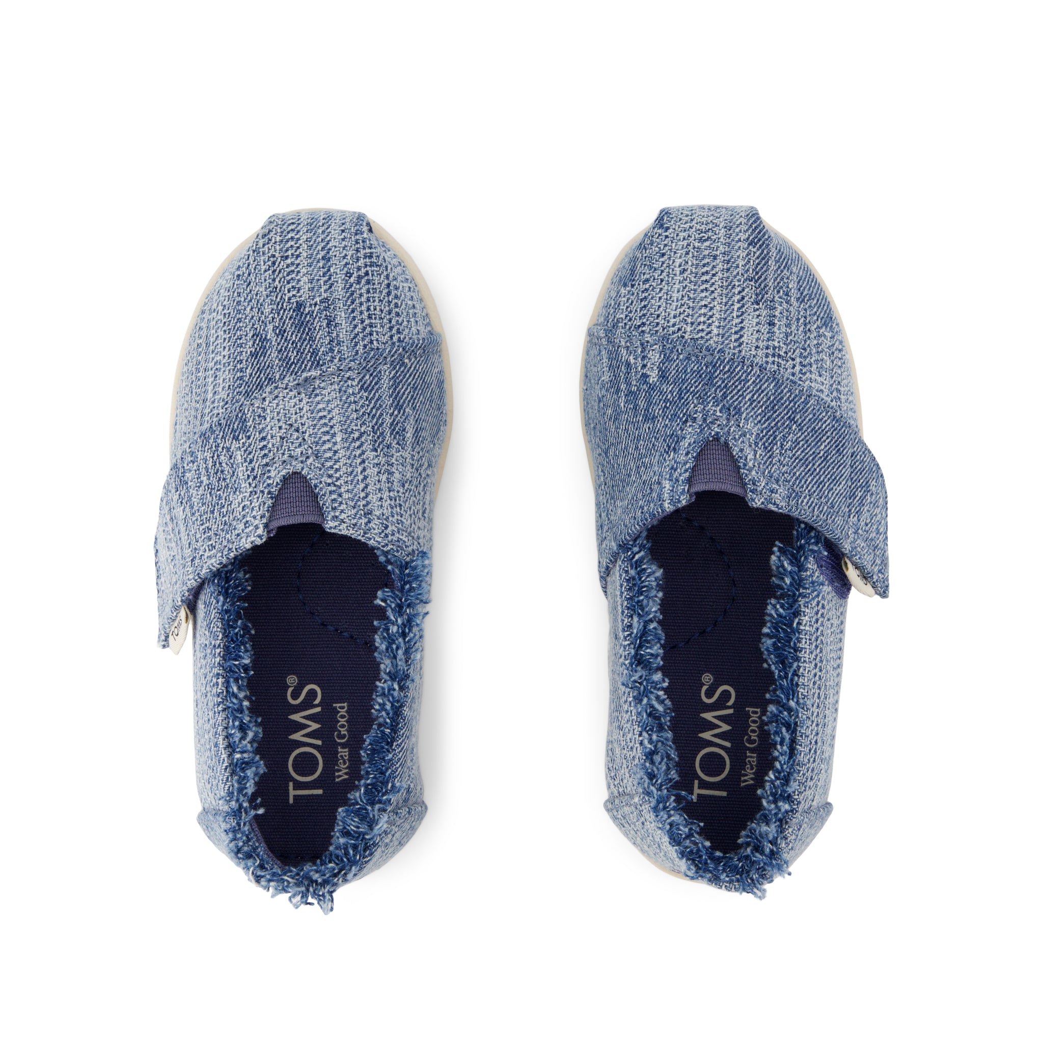 Alpargata Classic Toddler Shoe - Dark Sky Textured Denim Top View