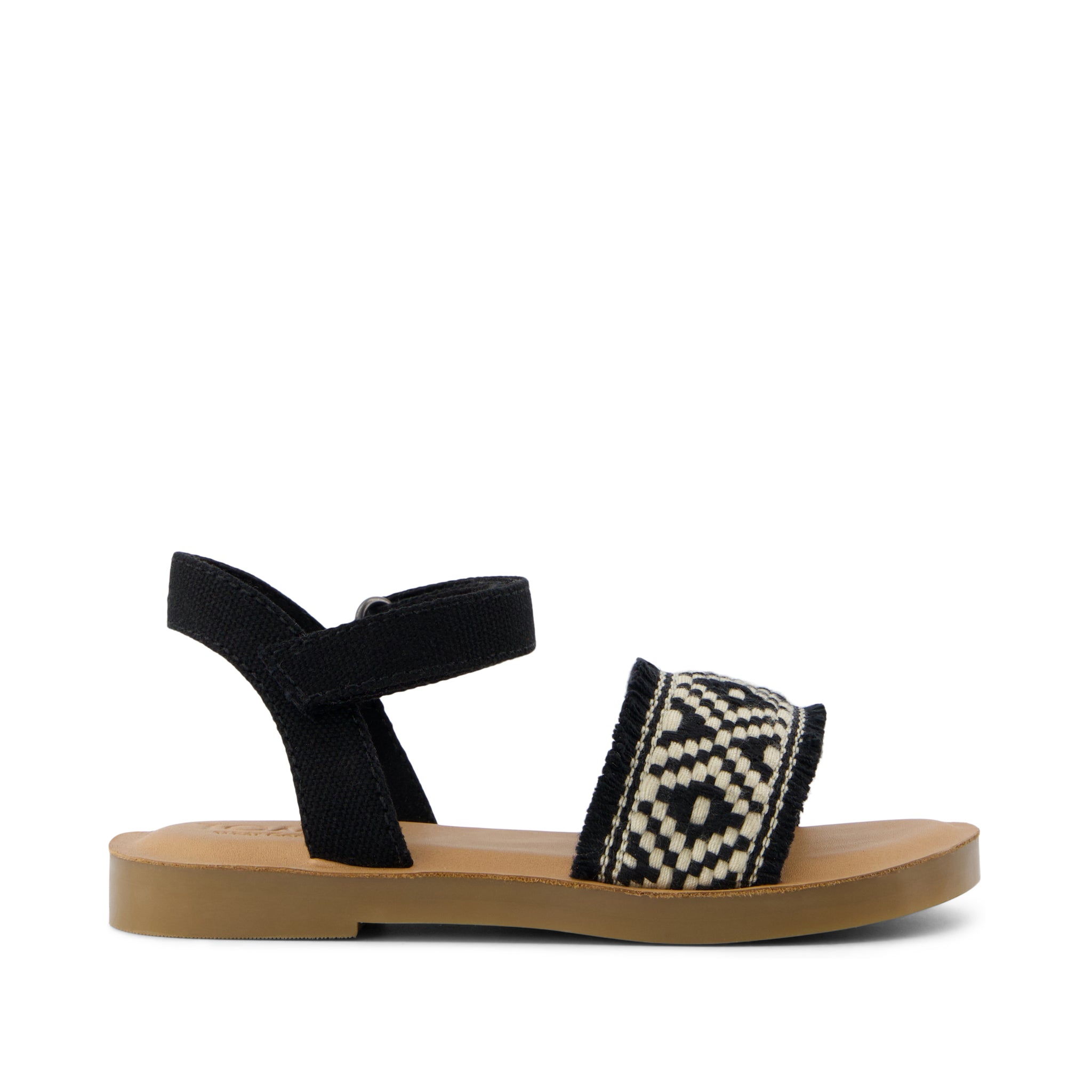 Remi Ankle Strap Toddler Sandal - Black Diamond Global Strap Side View