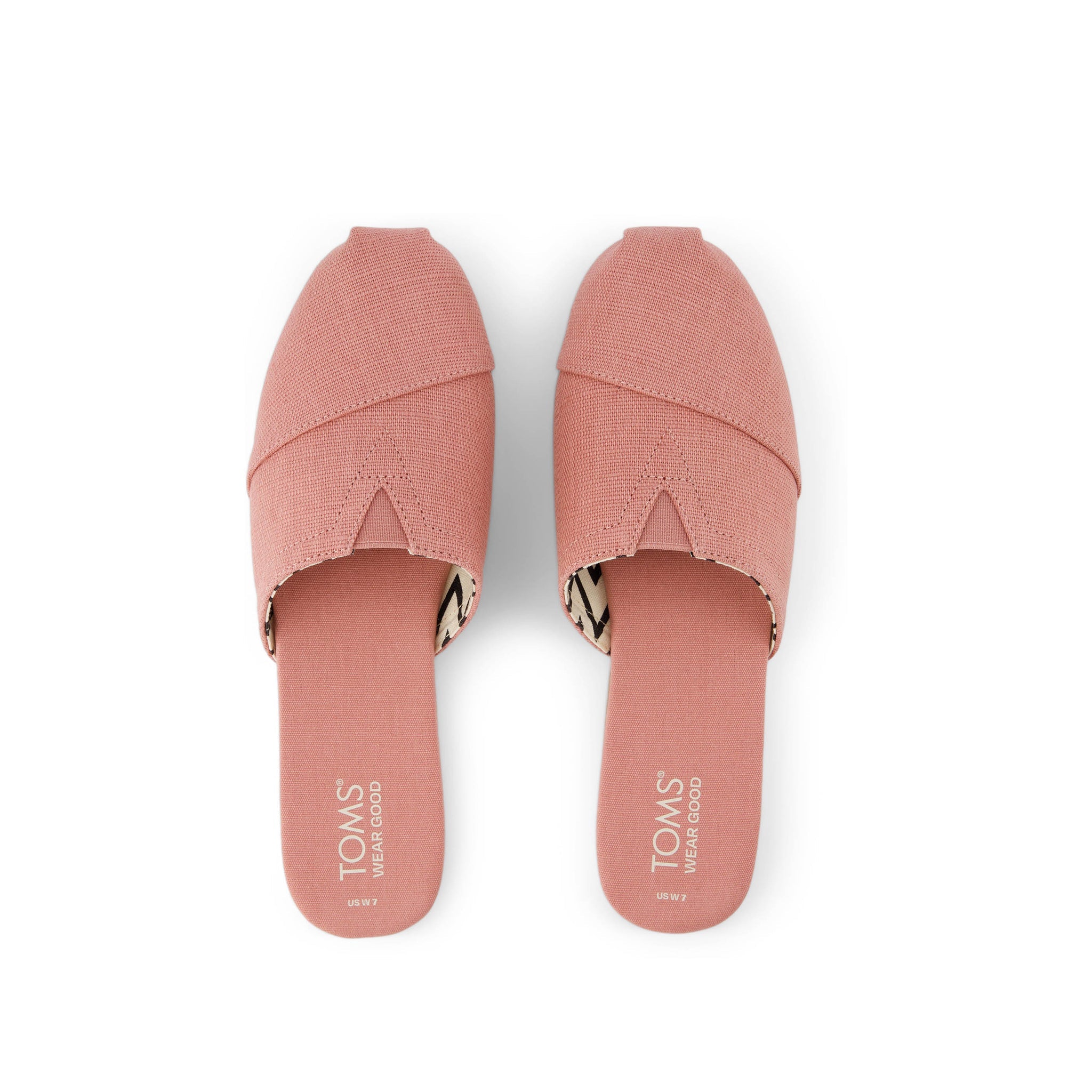 Alpargata Mule Vintage Pink Heritage Canvas Top View