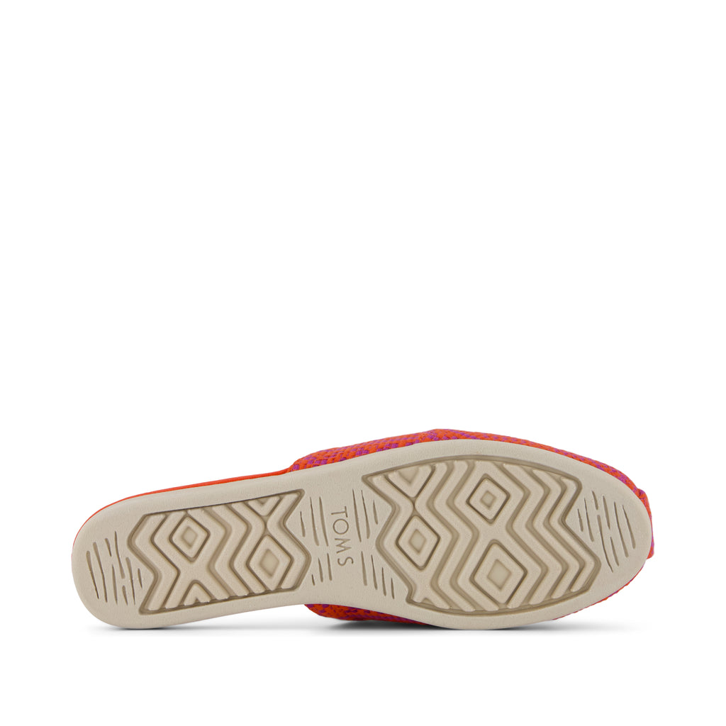 Alpargata Mule - Flame Diamond Global Woven Bottom Sole View