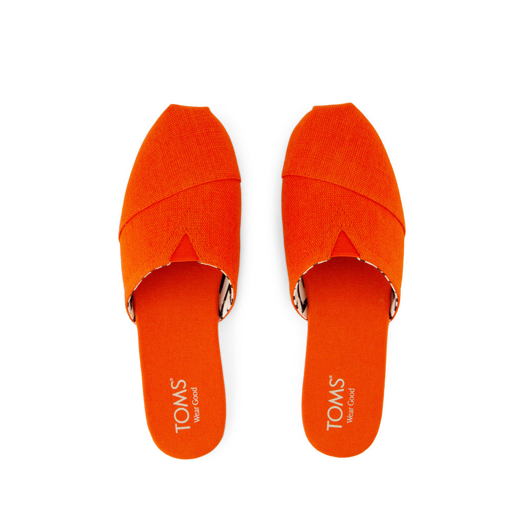 Alpargata Mule - Flame Heritage Canvas Top View