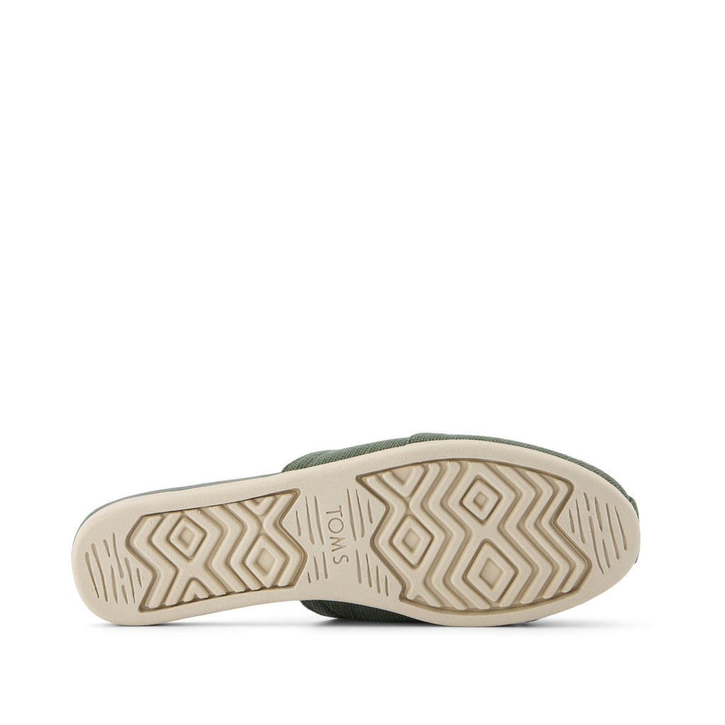 Alpargata Mule Bonsai Green Heritage Canvas Bottom Sole View