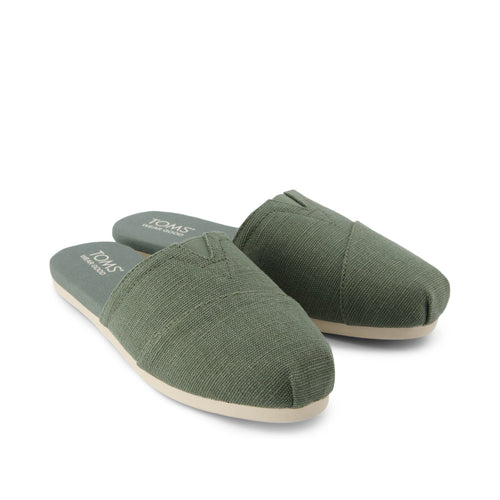 Alpargata Mule Bonsai Green Heritage Canvas Front View