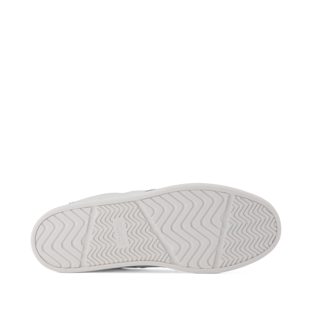 Collins Casual Lace-Up Sneaker - White Leather Snake Embossed Bottom Sole View