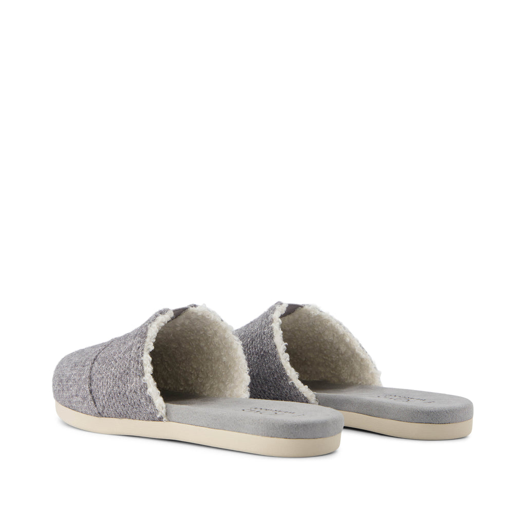 Alpargata Mule - Ultimate Grey Faux Shearling Sparkle Knit Back View