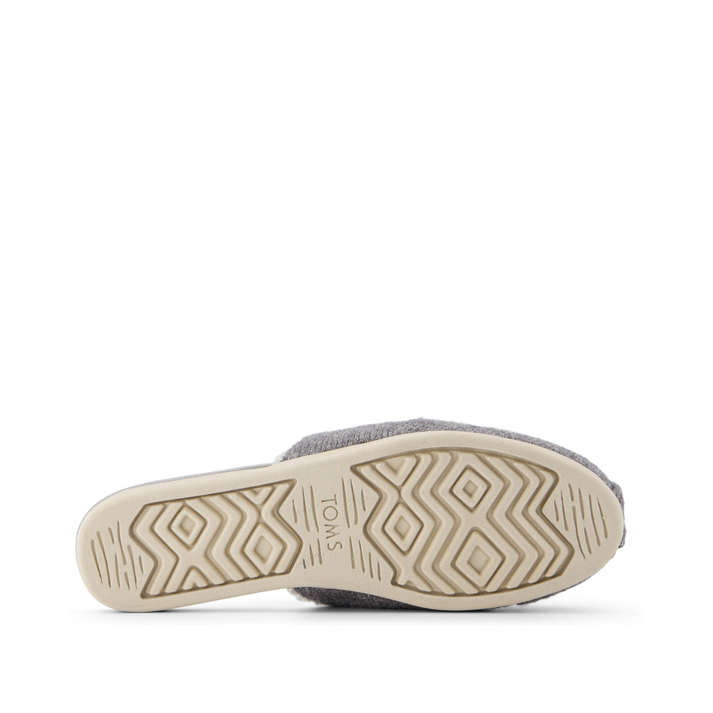 Alpargata Mule - Ultimate Grey Faux Shearling Sparkle Knit Bottom Sole View