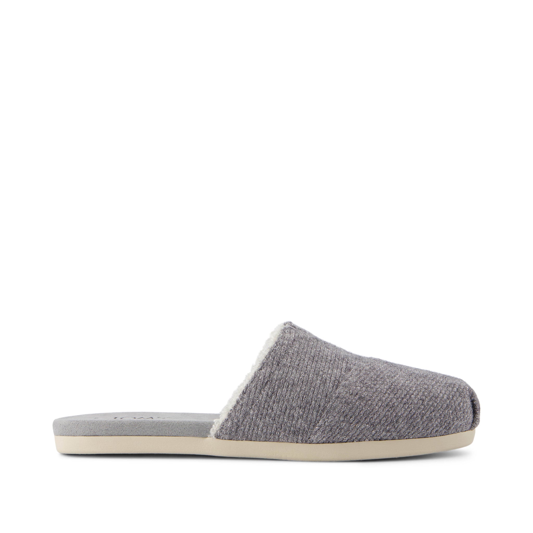 Alpargata Mule - Ultimate Grey Faux Shearling Sparkle Knit Side View