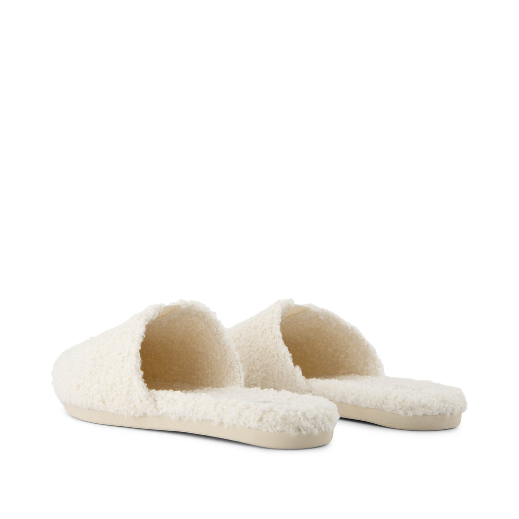 Alpargata Mule - Plush Faux Shearling Natural Back View