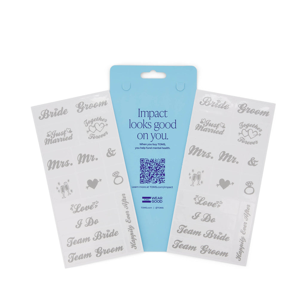 TOMS Wedding Couple Shoe Tattoos 2 Pack