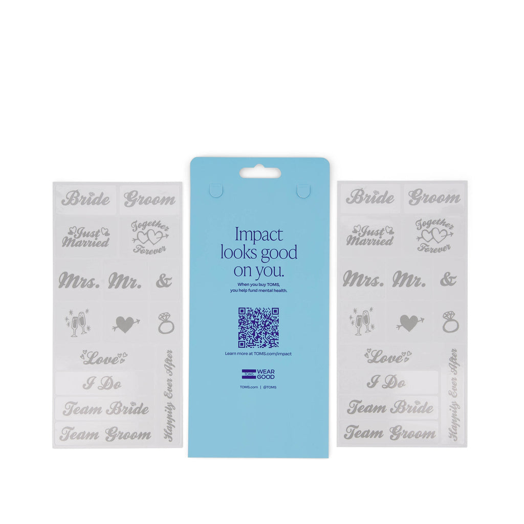 TOMS Wedding Couple Shoe Tattoos 2 Pack