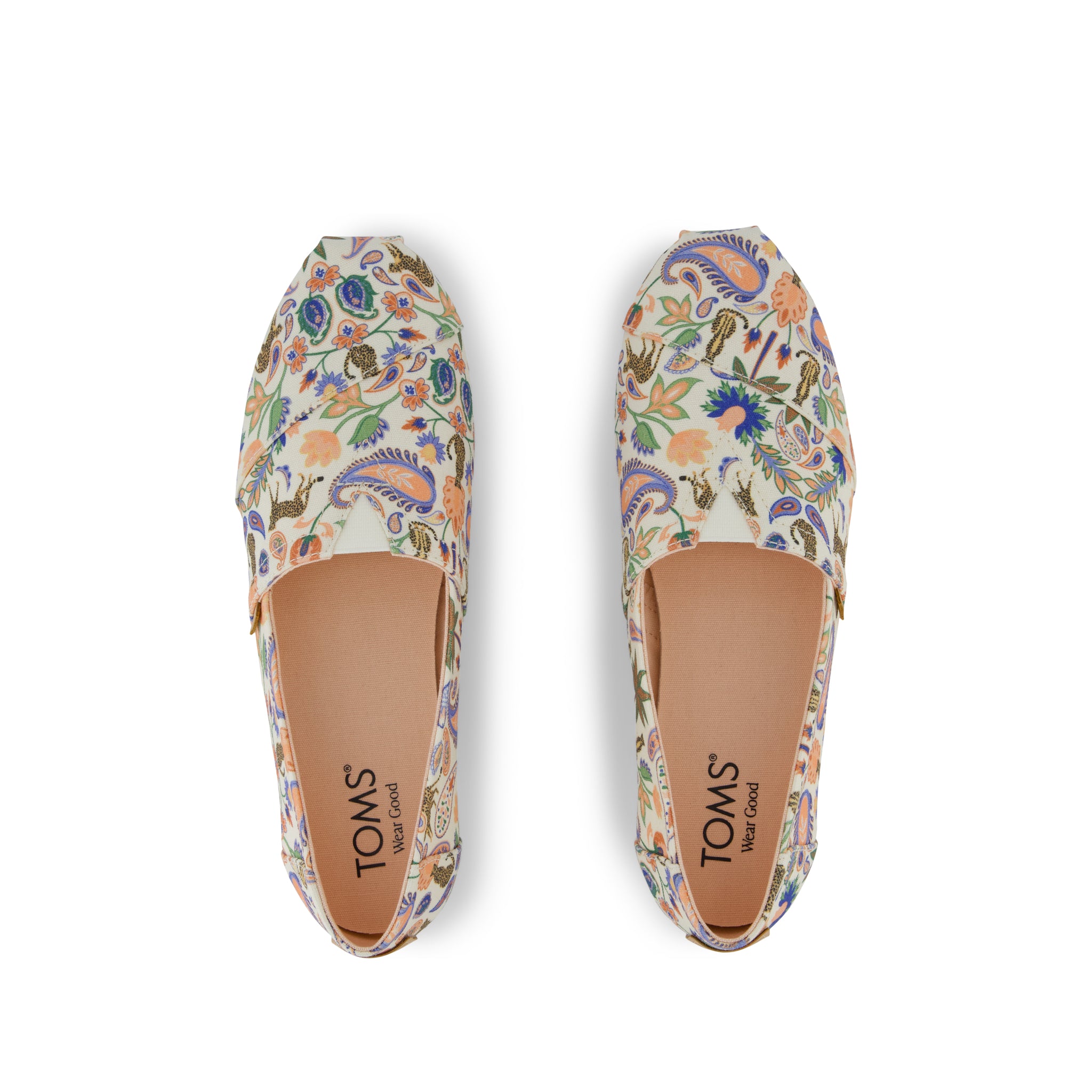 Alpargata Classic - Egret Cheetah Paisley Print Top View