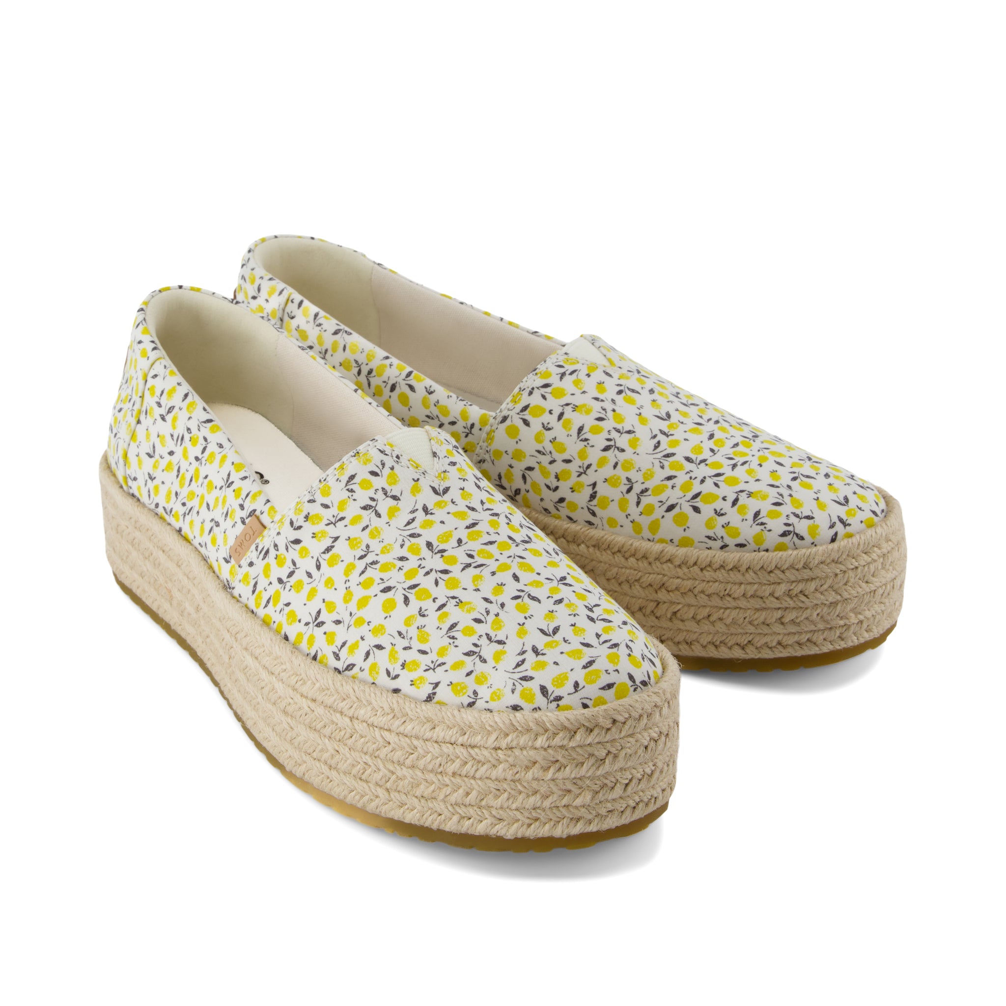 Valencia Platform Espadrille - Yellow Liberty ED on Tana Lawn Front View