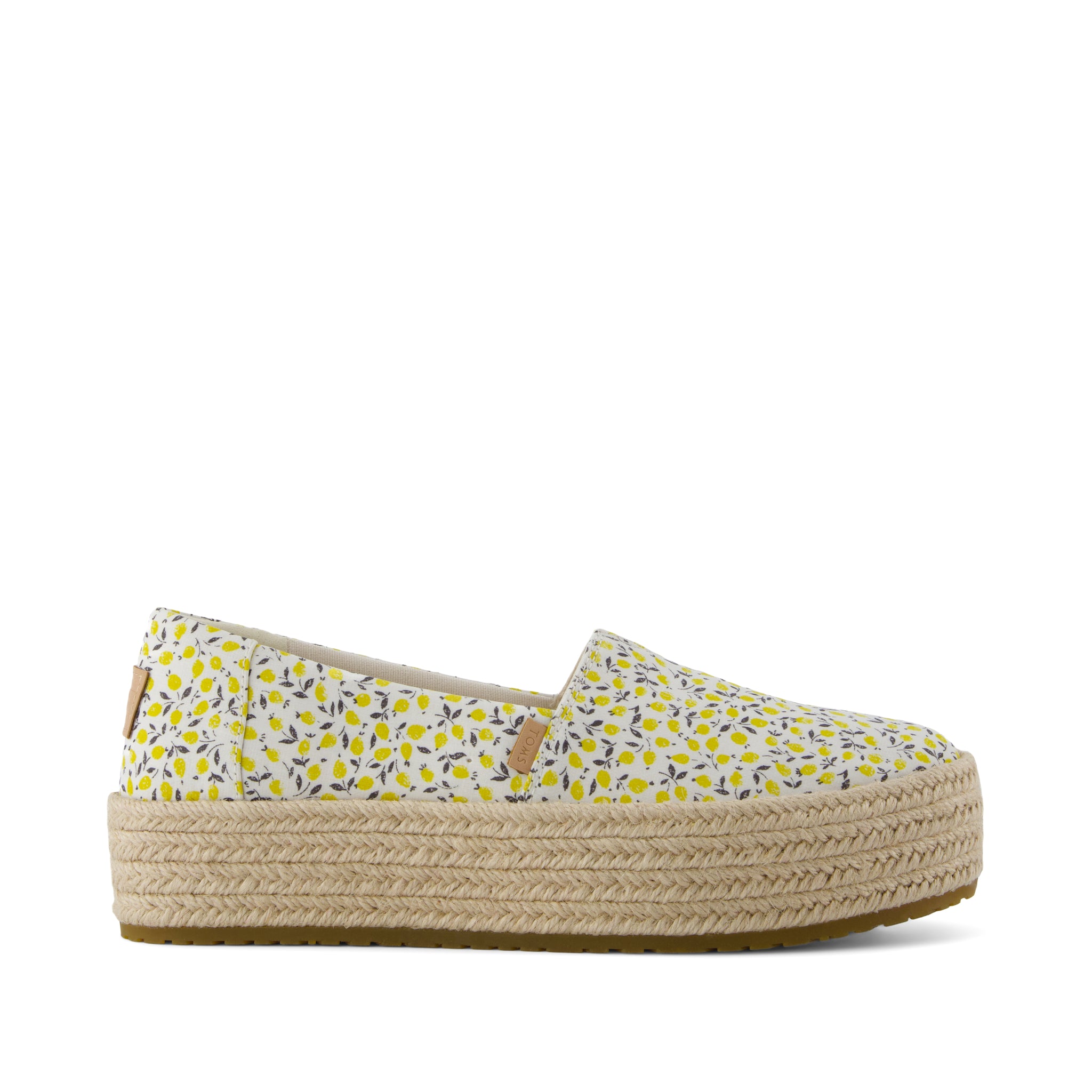Valencia Platform Espadrille - Yellow Liberty ED on Tana Lawn Side View