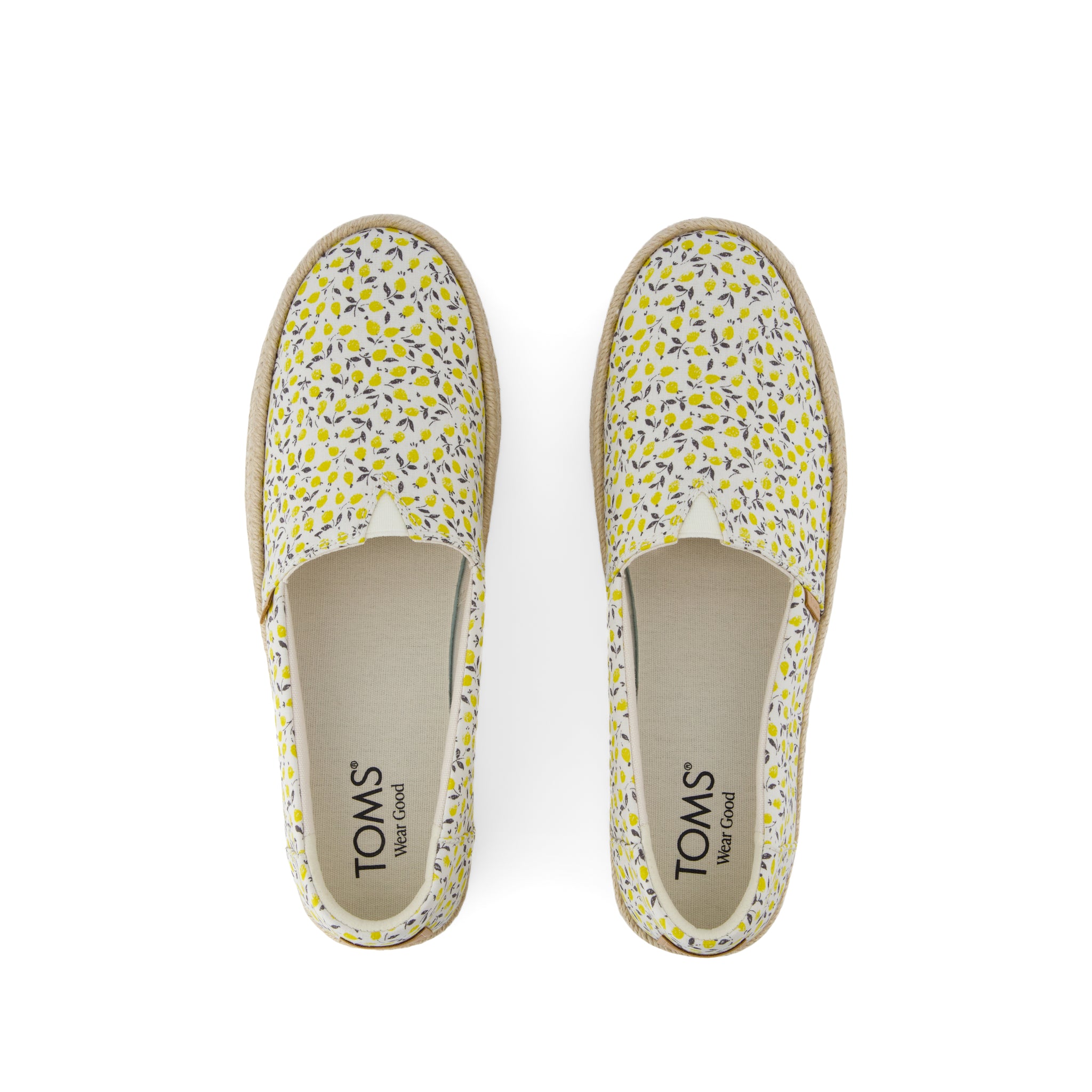 Valencia Platform Espadrille - Yellow Liberty ED on Tana Lawn Top View