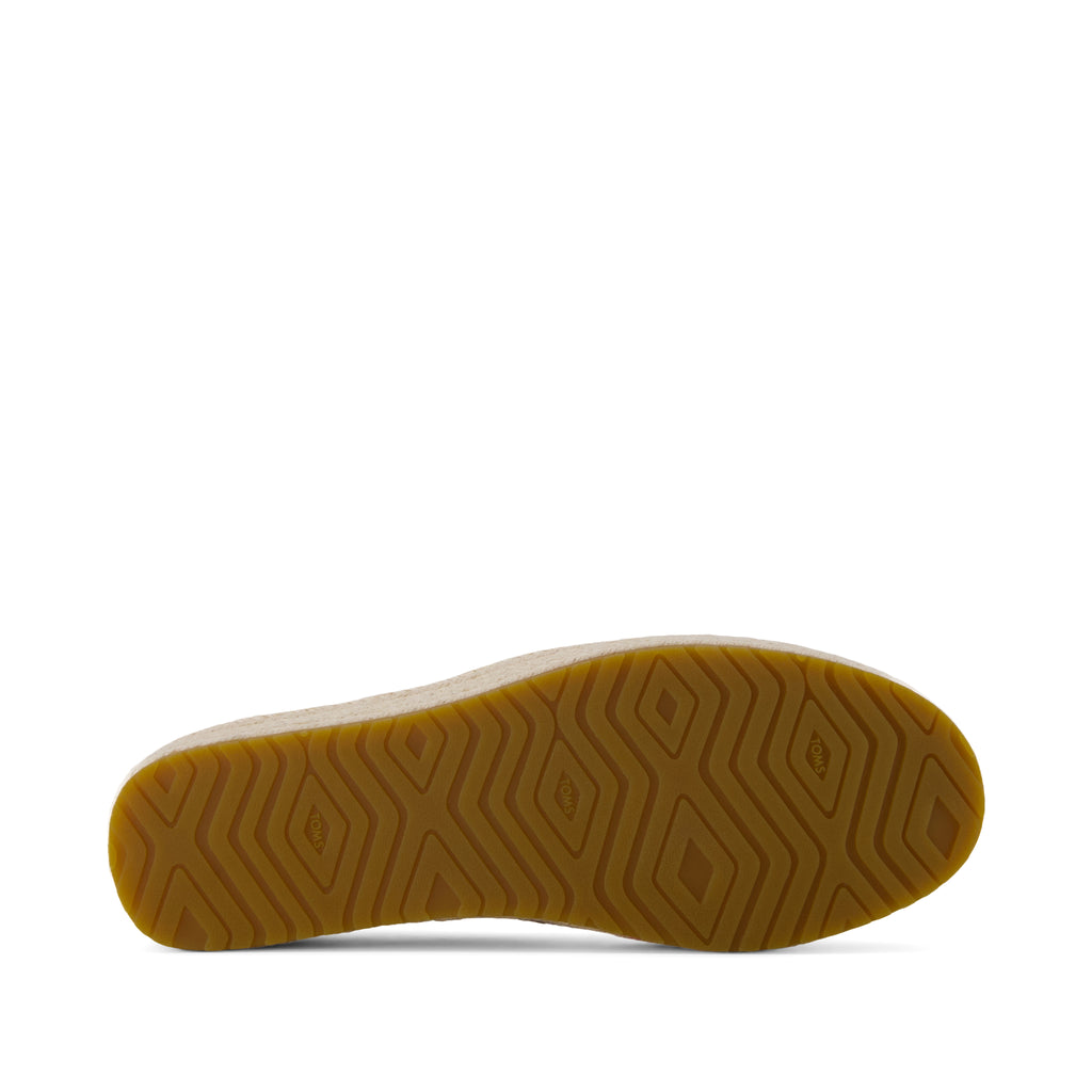 Valencia Platform Espadrille - Rose Gold Metallic Nappa Leather Bottom Sole View