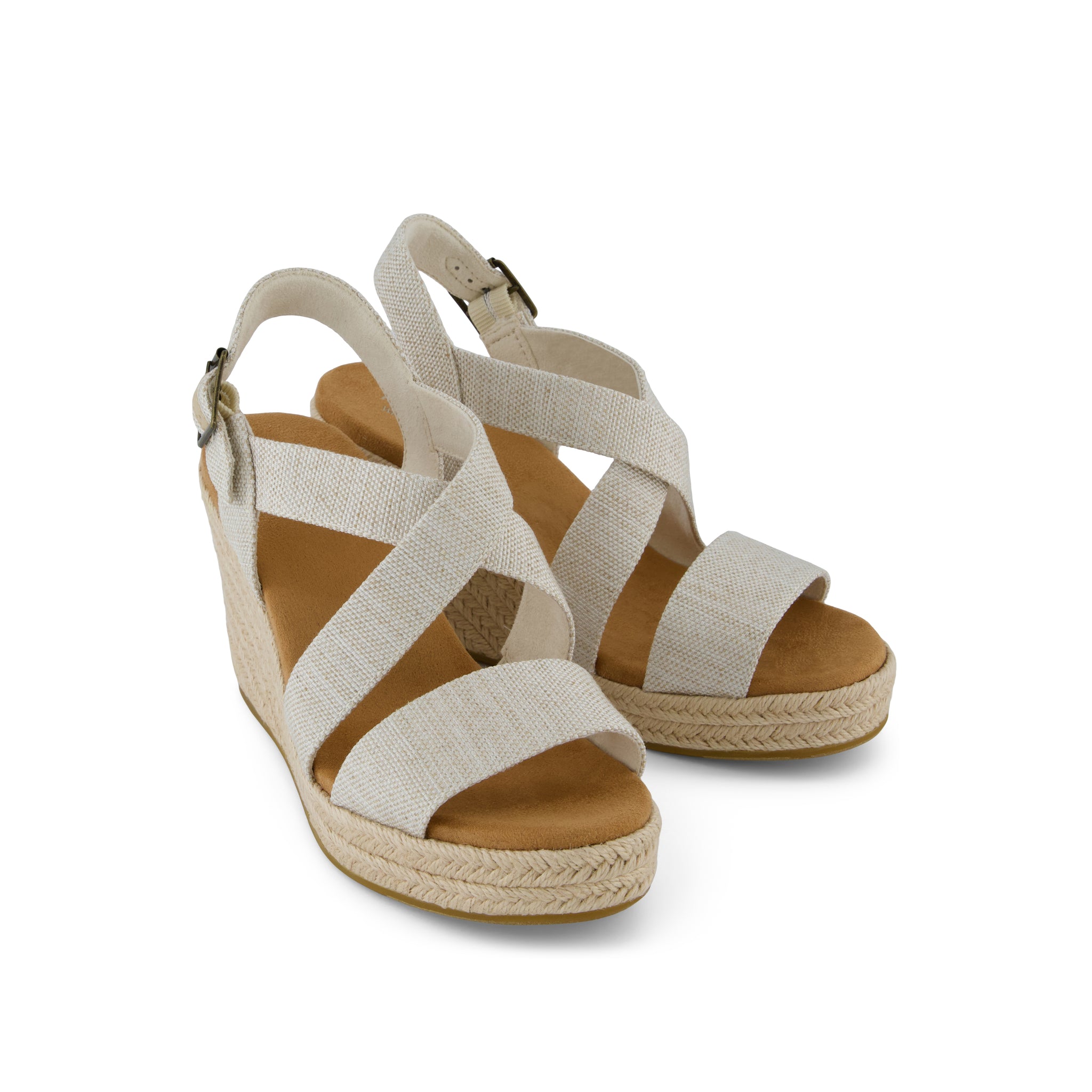 Alondra Wedge Sandal - Yarn Dye and Jute Wrap Front View
