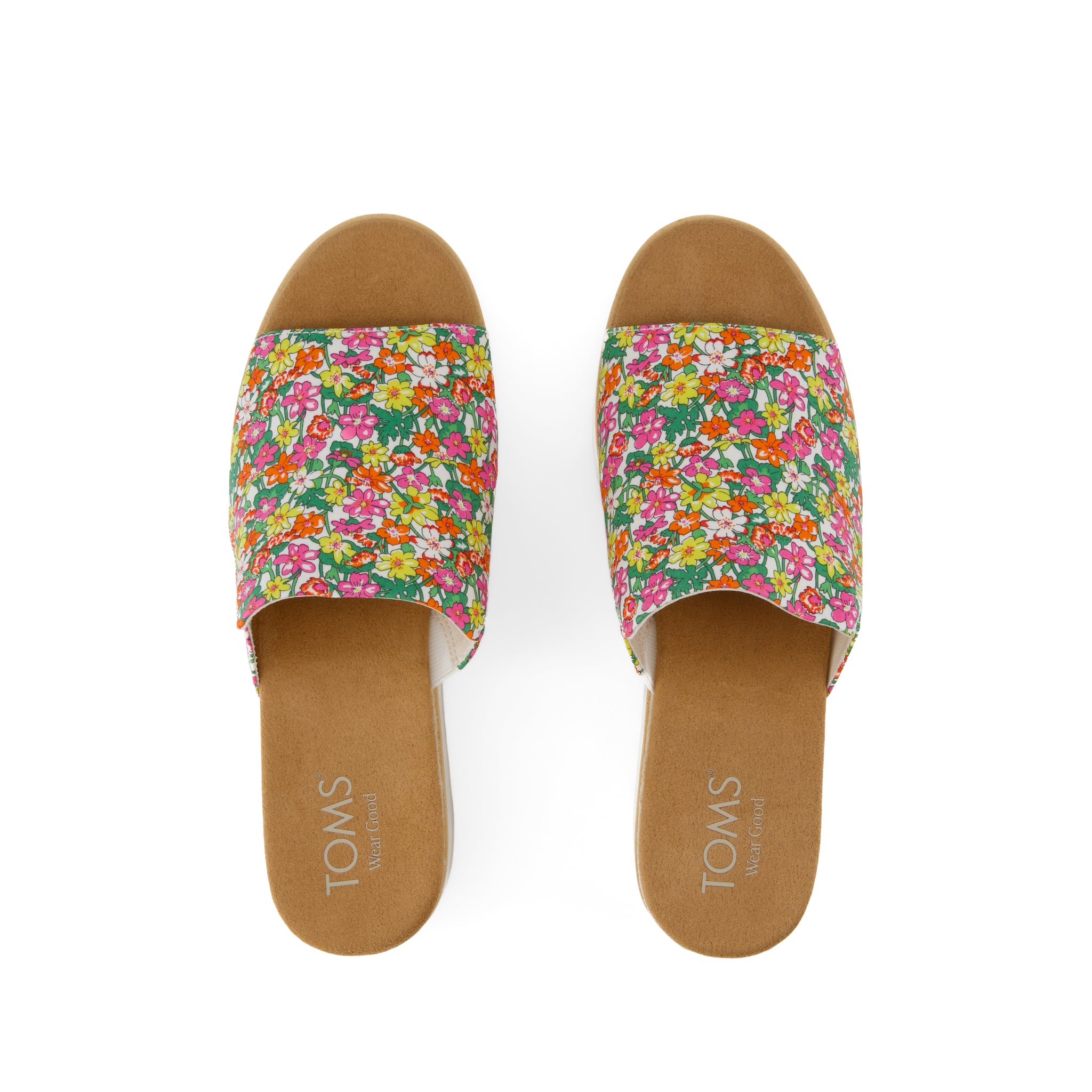 Diana Mule Wedge Sandal - Liberty Isla Rose Gates on Tana Lawn Top View