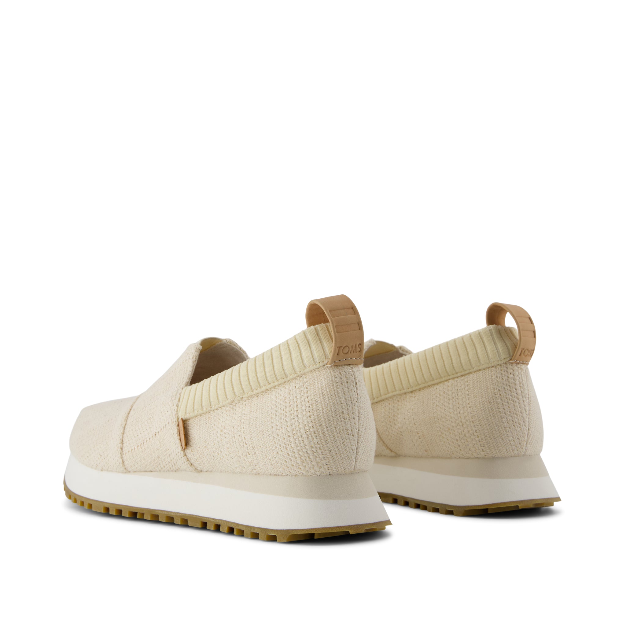 Resident 2.0 Sneaker - Natural Undyed Metallic Linen Stripe Back View