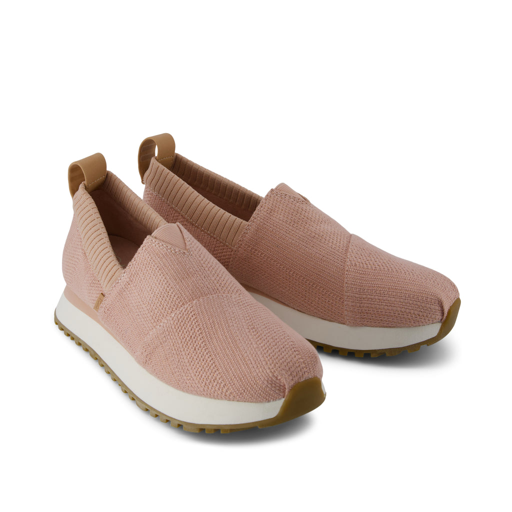 Resident 2.0 Sneaker - Pale Rose Metallic Linen Stripe Front View
