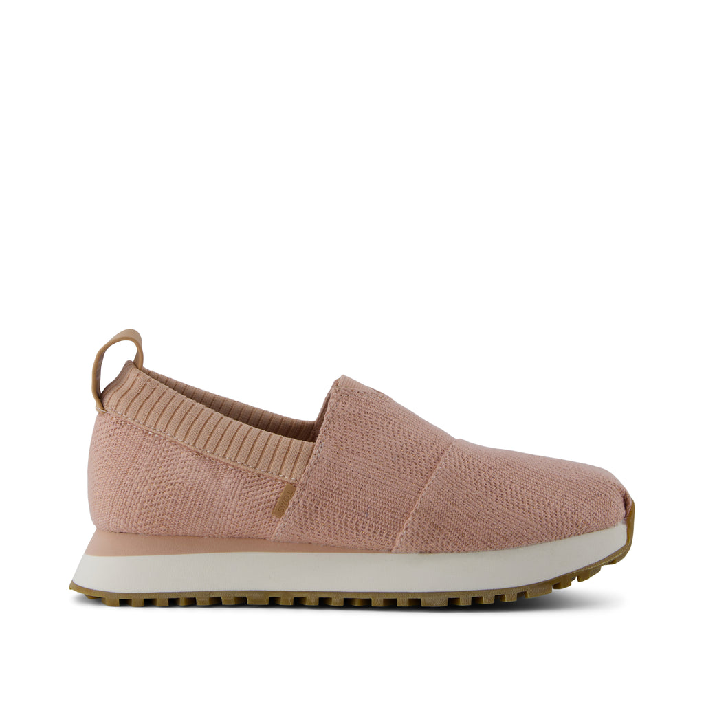 Resident 2.0 Sneaker - Pale Rose Metallic Linen Stripe Side View