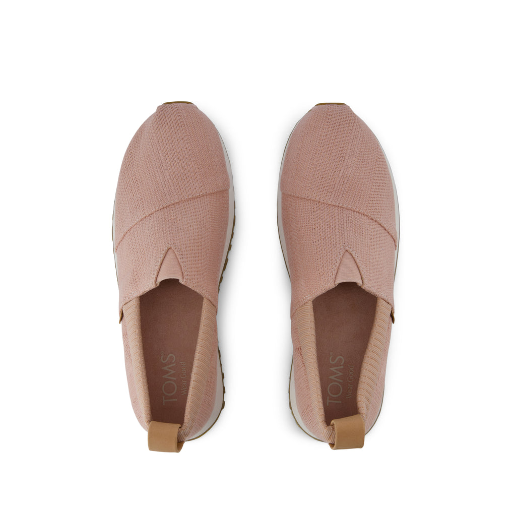 Resident 2.0 Sneaker - Pale Rose Metallic Linen Stripe Top View