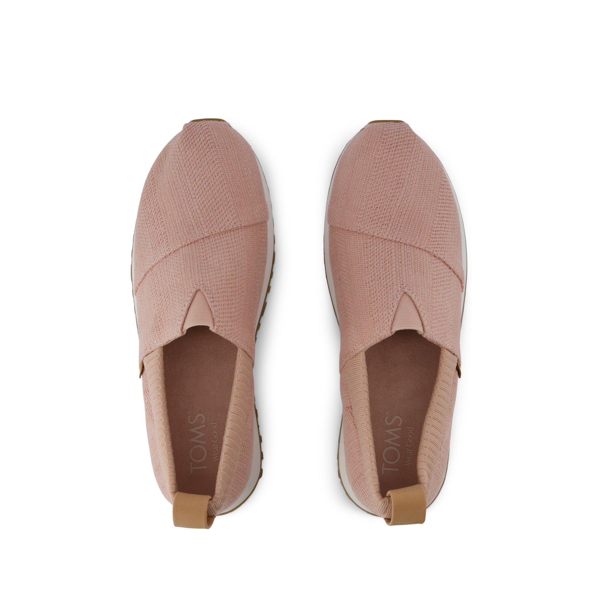 Resident 2.0 Sneaker - Pale Rose Metallic Linen Stripe Top View