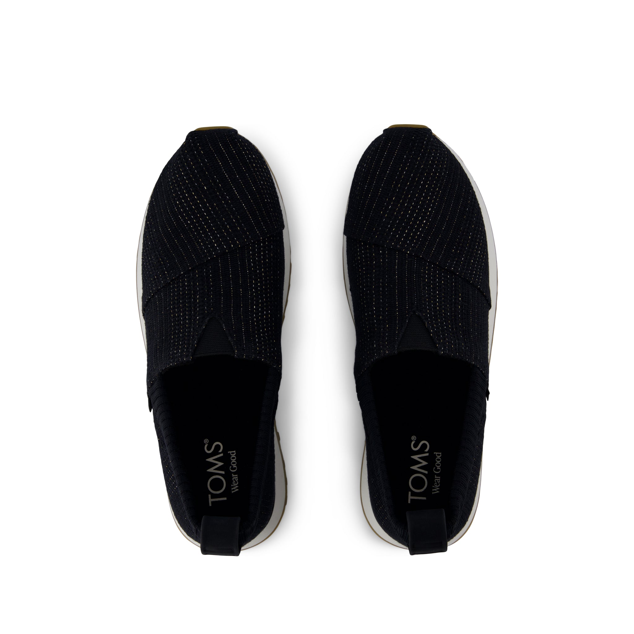 Resident 2.0 Sneaker - Black Metallic Linen Stripe Top View