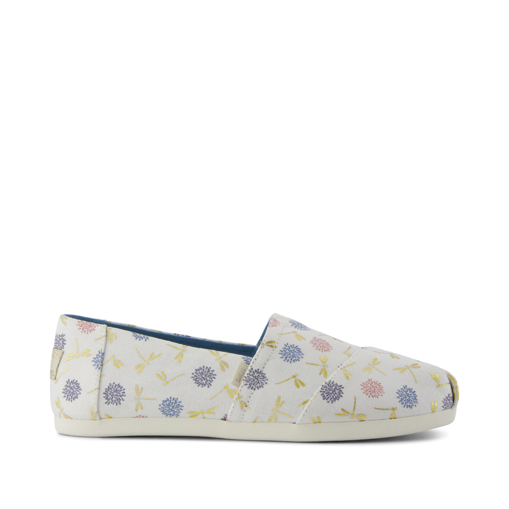 Alpargata Classic - Egret Dragonflies Print  Side View