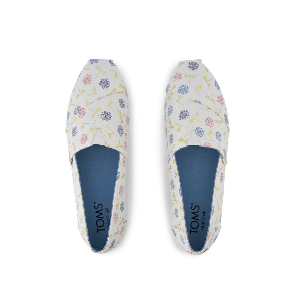 Alpargata Classic - Egret Dragonflies Print  Top View