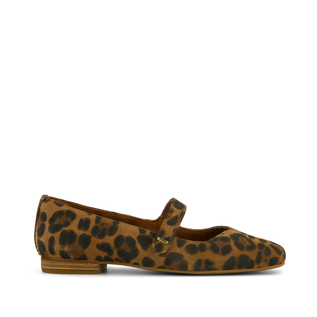 Bianca Flat - Brown Sugar Leopard Print Suede Side View