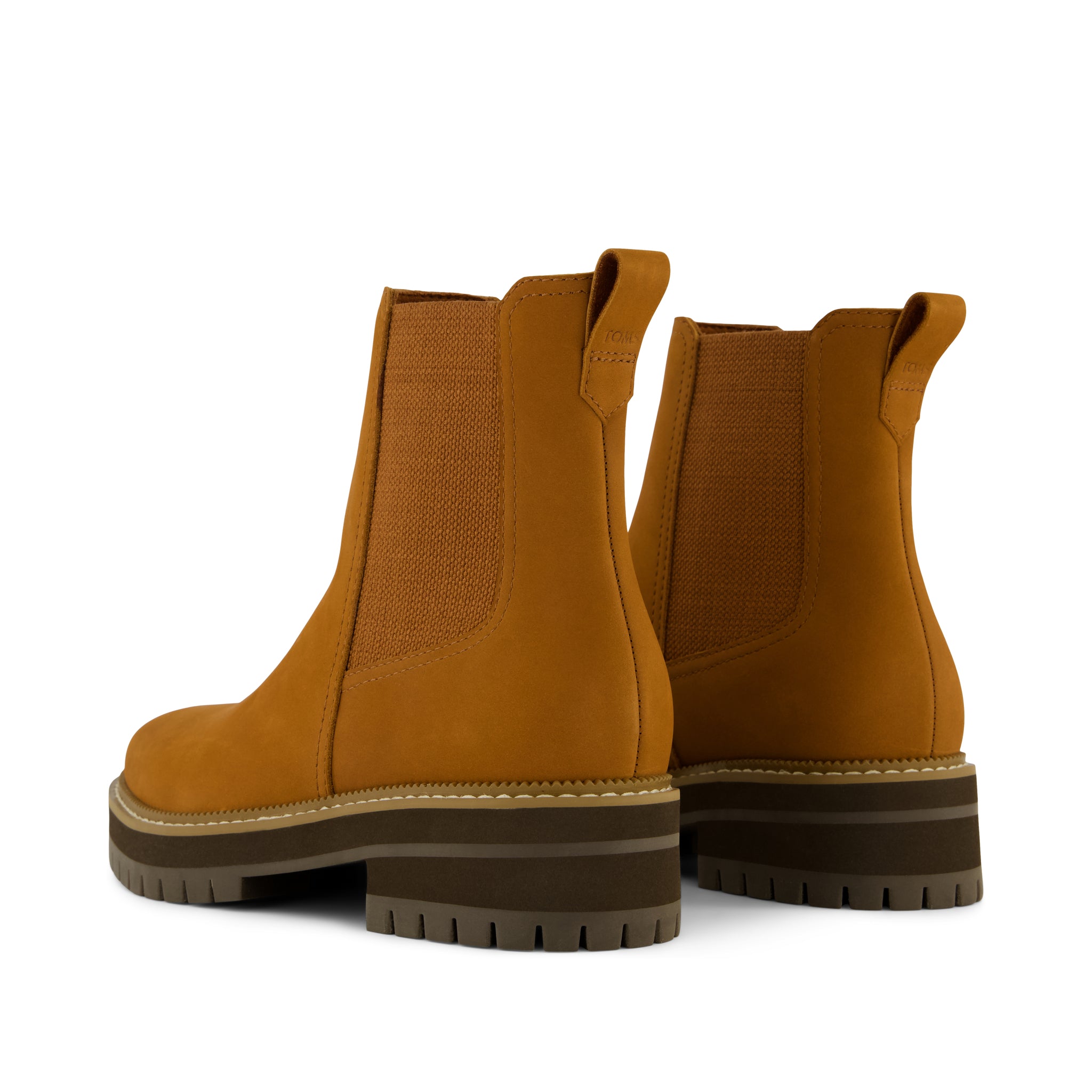 Bennet Boot - Water Resistant Amber Brown Nubuck Leather Back View