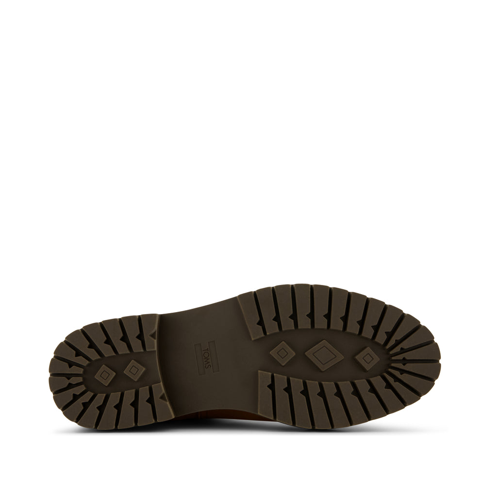 Bennet Boot - Water Resistant Amber Brown Nubuck Leather Bottom Sole View