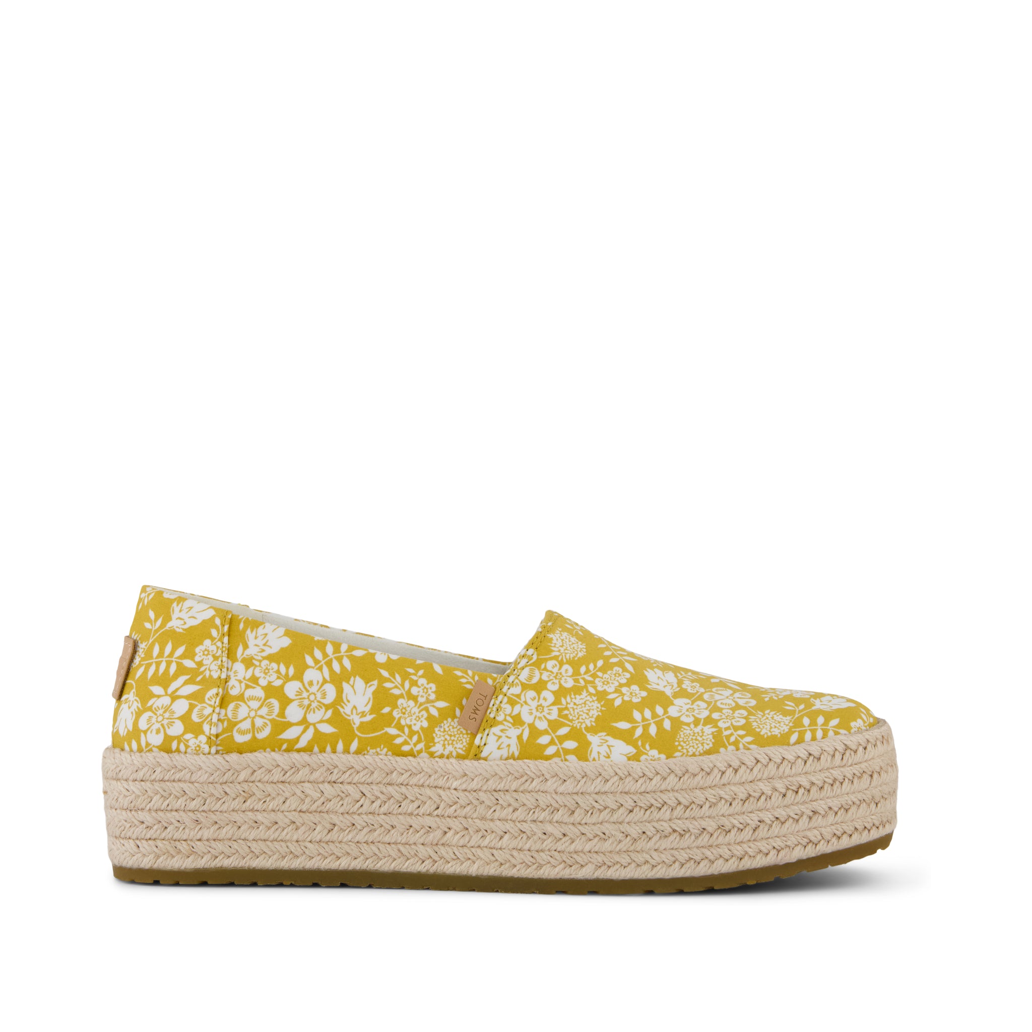 Valencia Platform Espadrille - Golden Honey Edenham Shadow Floral Print Side View