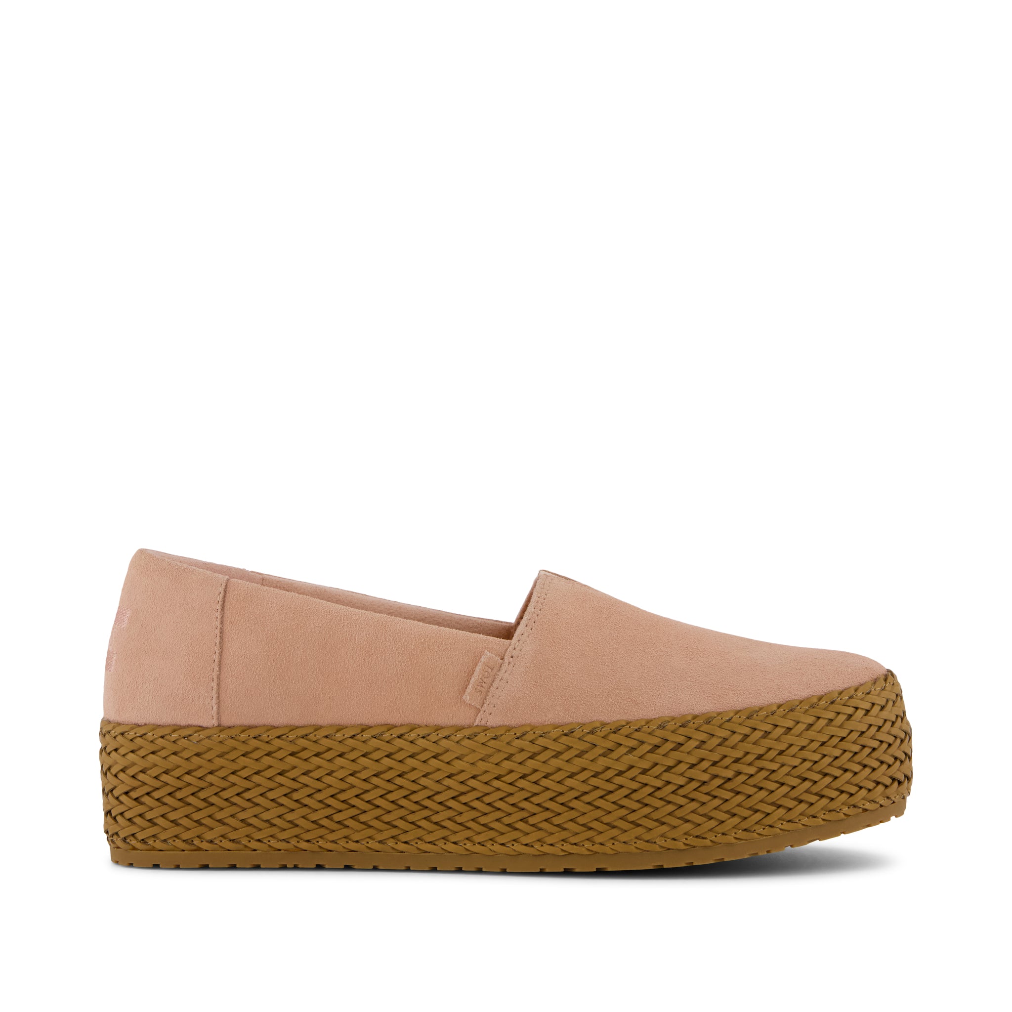 Valencia Platform Espadrille - Pink Café Crème Heritage Canvas Side View