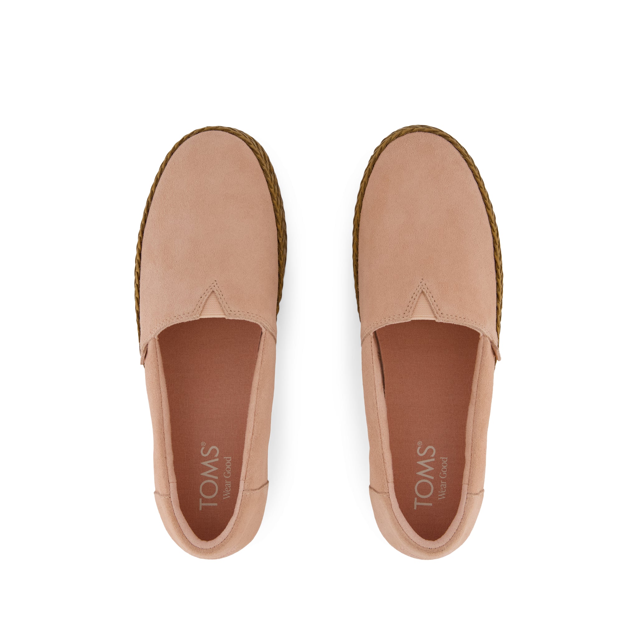 Valencia Platform Espadrille - Pink Café Crème Heritage Canvas Top View