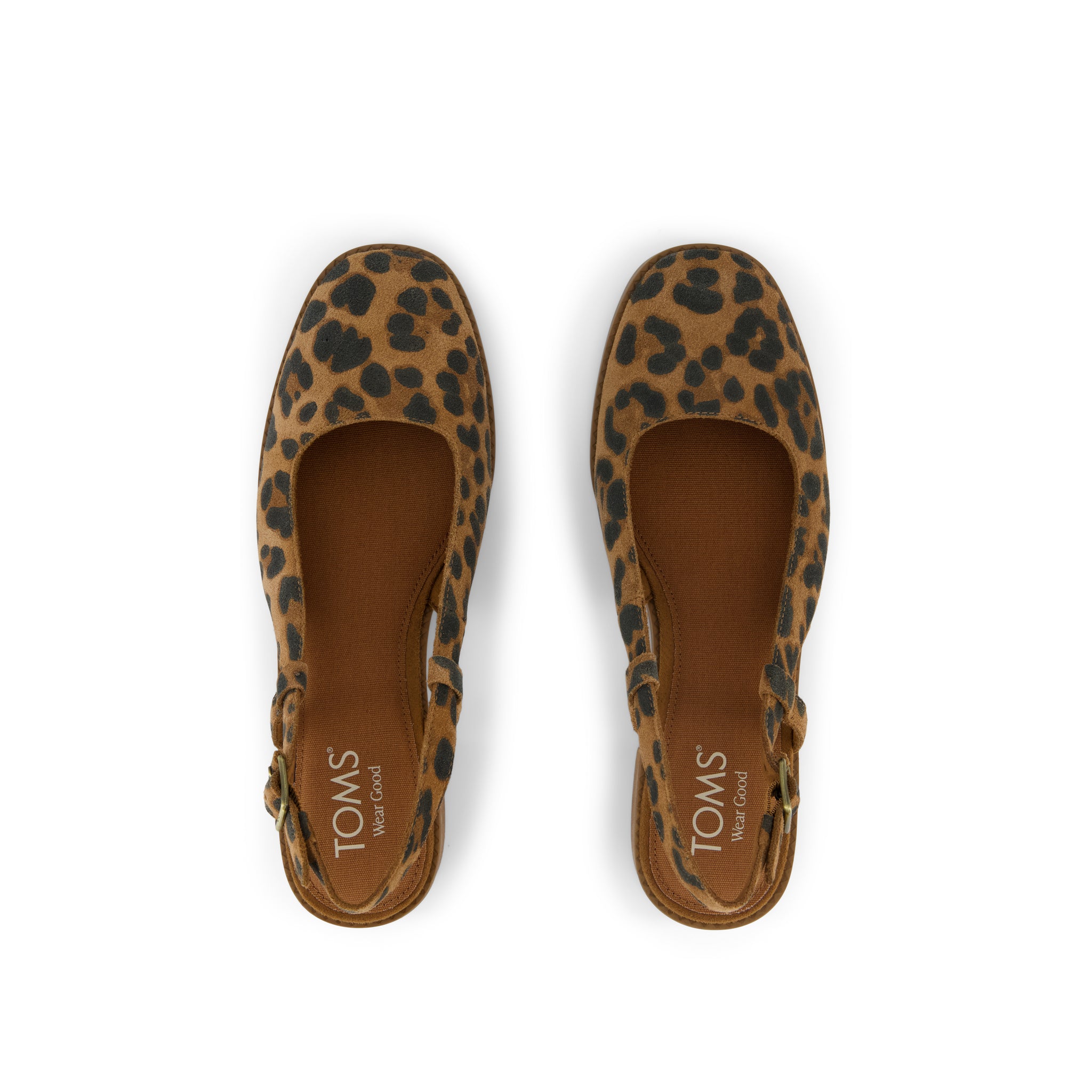 Jaclyn Slingback Heel - Brown Sugar Leopard Print Suede Top View