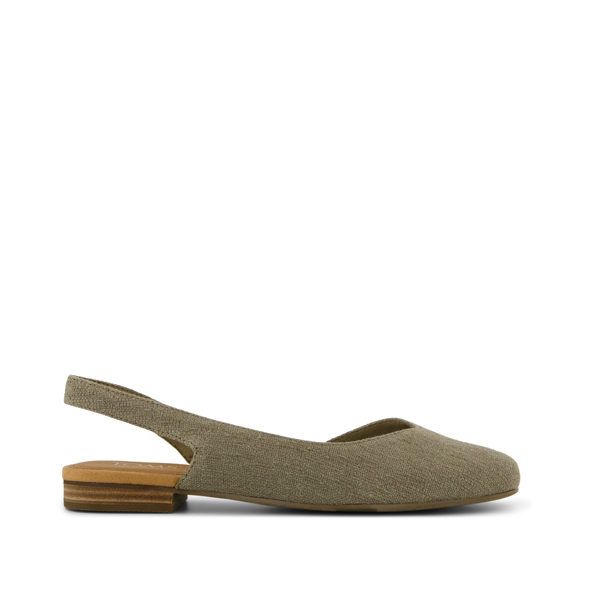 Alene Slingbback Flat - Olive Side View