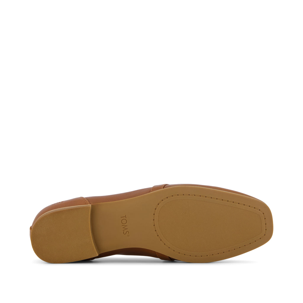 Lynette Loafer - Amber Brown Leather with Chain Bottom Sole View