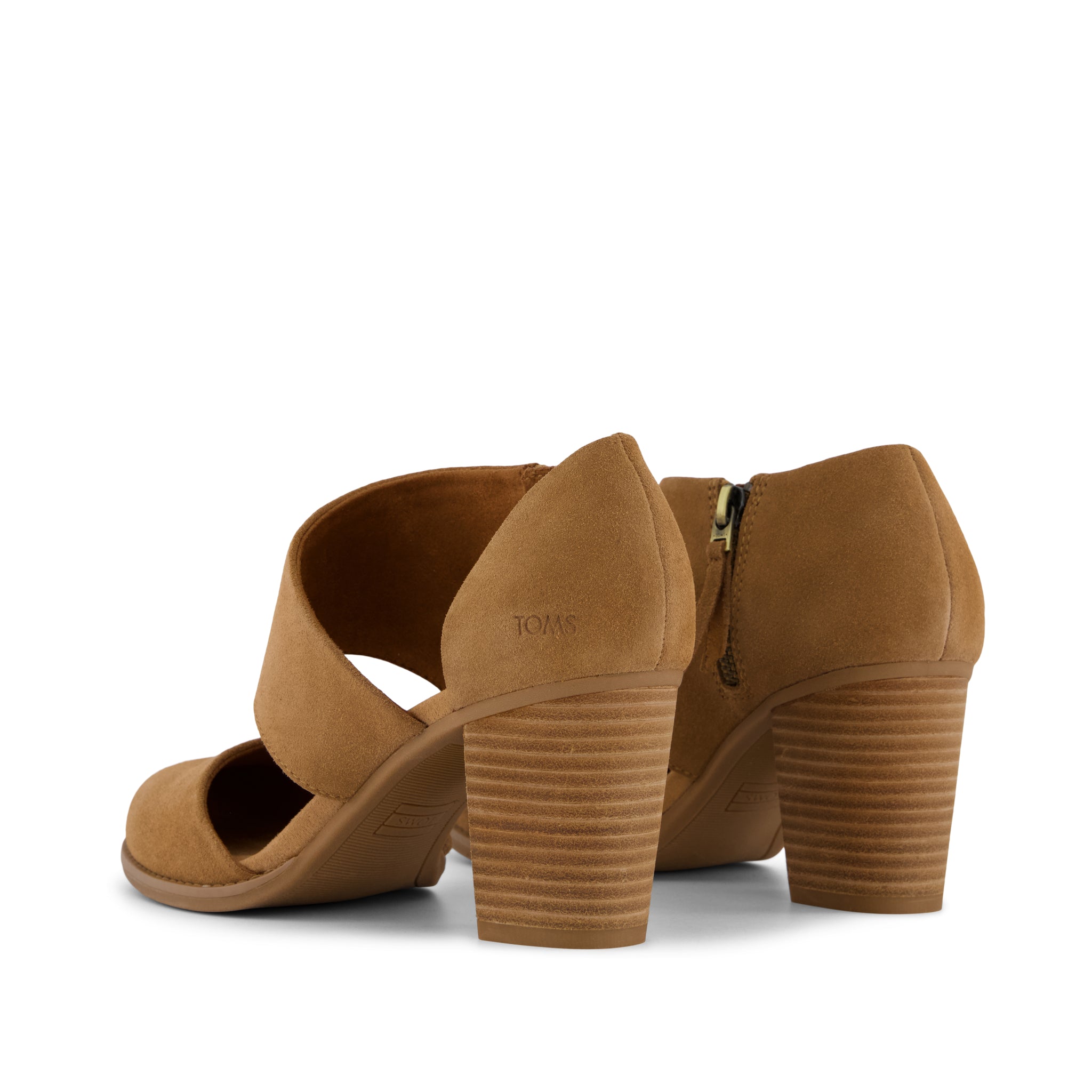 Milan Heel - Brown Sugar Suede Back View